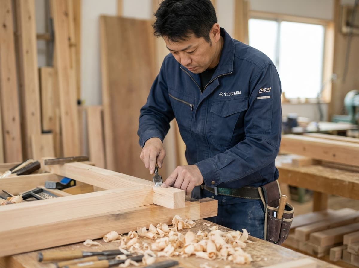 自社大工による一貫施工